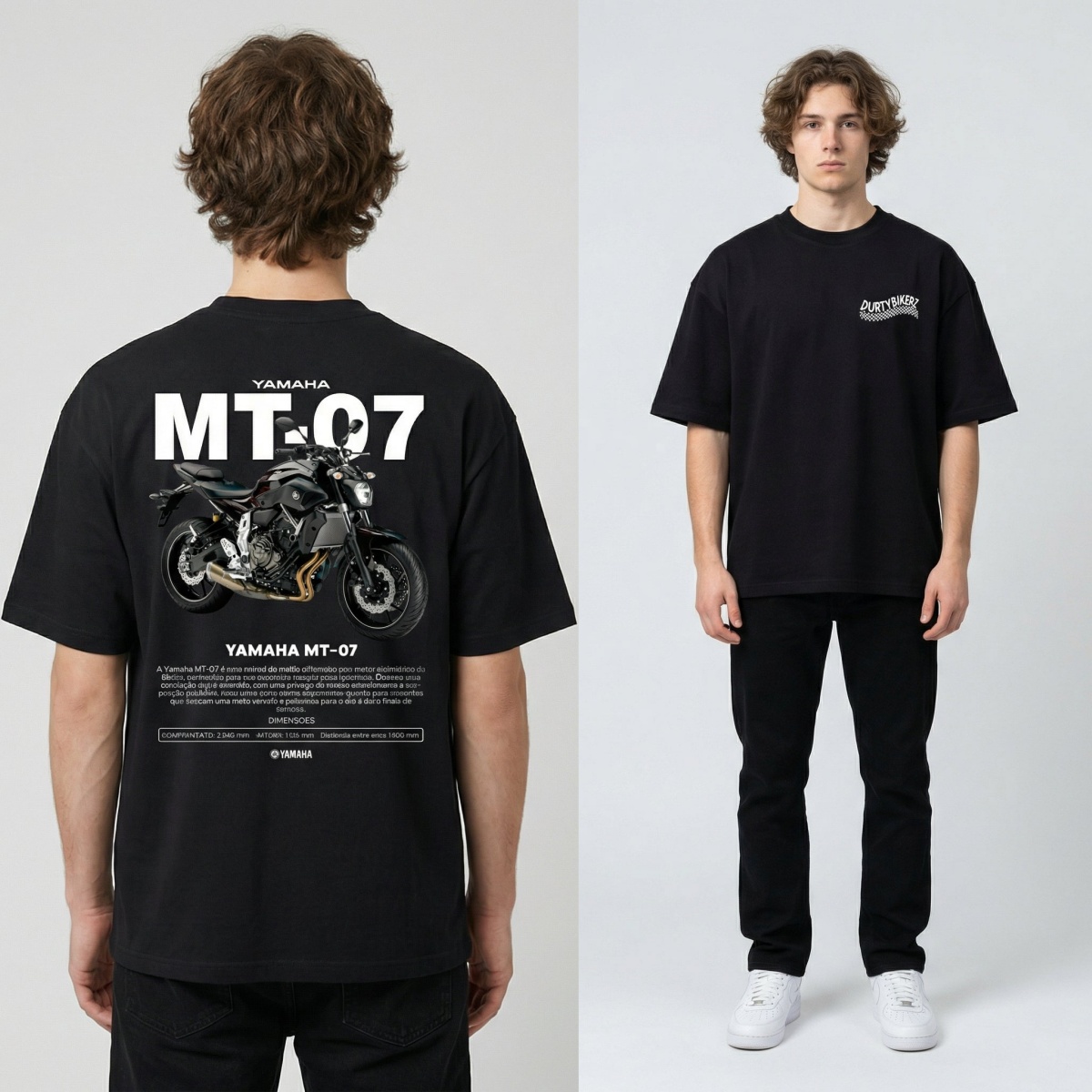 Streetwear Brand Graphics - Koszulka Yamaha MT-07 w stylu motocykla