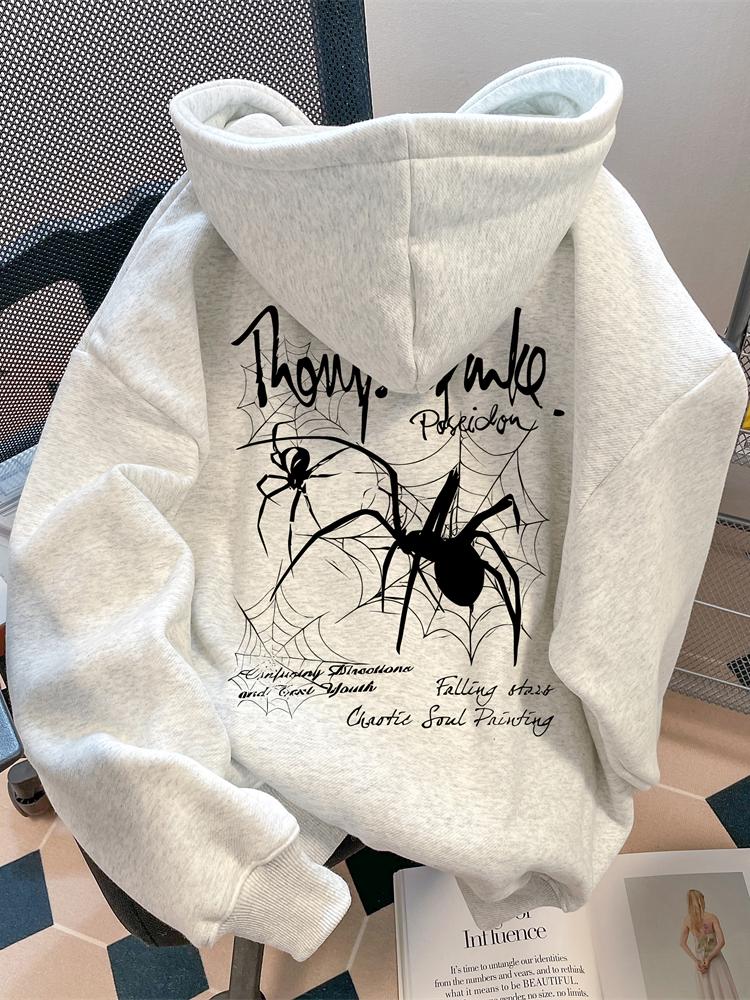 Streetwear High End Brand - Męska bluza z kapturem, luźna, miękka,